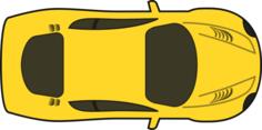 Yellow racing car vector illustration