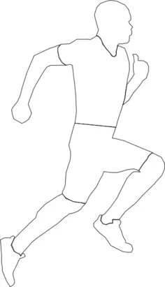 Vector illustration of young athlete
