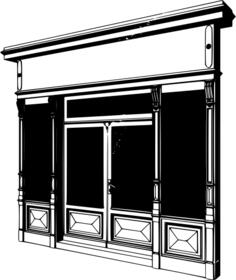 Storefront vector drawing