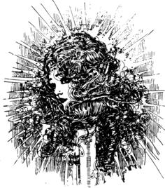 Pretty lady with huge curls