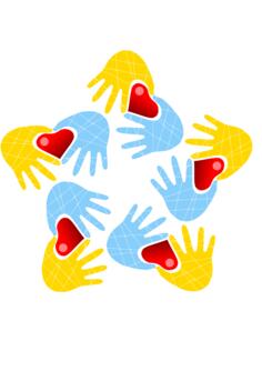 Hands forming hearts