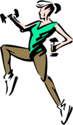 Lady working out with weights