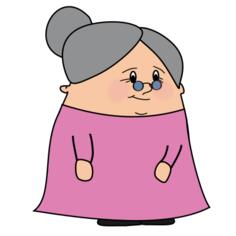 Old lady with glasses