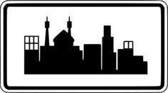 Built-up area sign
