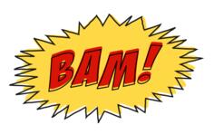 Vintage comic BAM sound effect