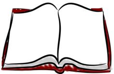 Freehand drawing of an open book