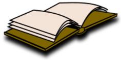 Open brownish book