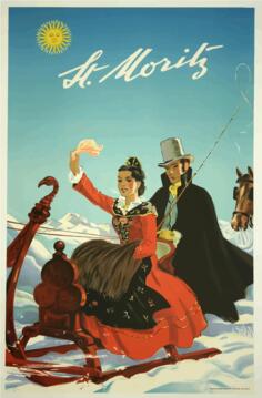 Image of St. Moritz travel poster