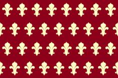 Illustration of seamless pattern of yellow fleurs de lys