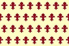 Drawing of seamless pattern of red fleurs de lys