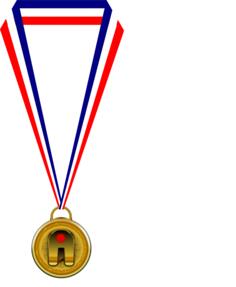 Gold medallion illustration