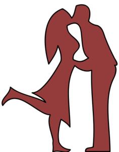 Man and woman kissing illustration