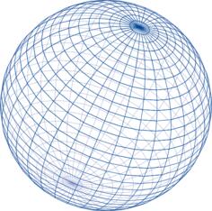 Clip art of wire lines around globe