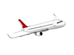 Drawing of Airbus A320 plane