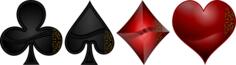 Playing card symbols vector drawing