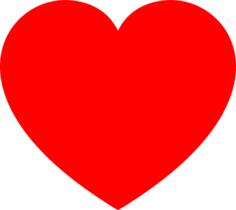 Color drawing of heart shape