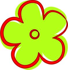 Cartoon green flower vector image