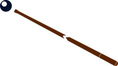 Image of stick and ball for playing snooker