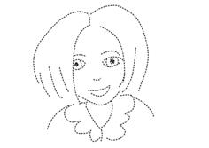 Cartoon vector image of smiling girl