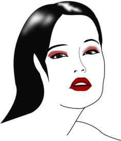 Woman with makeup vector illustration