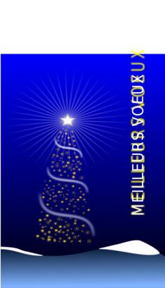 Vector image of New Year card in French