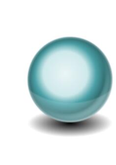 3D sphere with reflection vector image