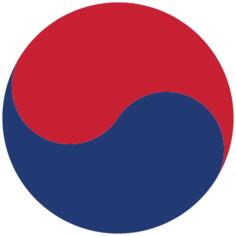 Korean Taeguk symbol vector clip art