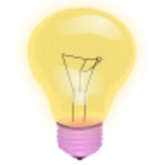 Vector image of yellow light bulb