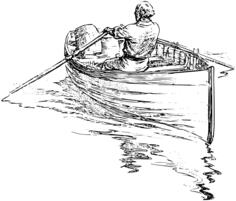 Man rowing boat