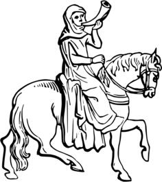 Lady in hunt vector