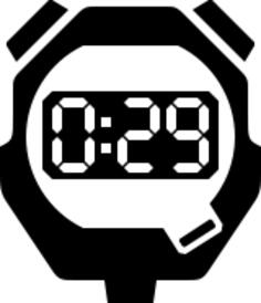 Vector clip art of digital stopwatch