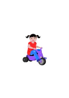 Little girl on a trycicle