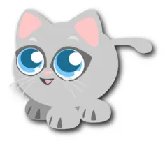 Cartoon kitten