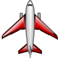 Red airplane vector