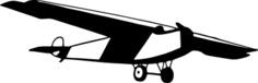Vintage airplane monochrome vector
