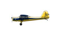 Airplane with a propeller
