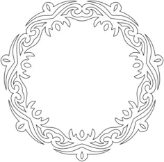 Decorative Frame Line Art