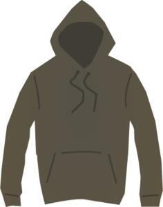 Brown hooded jumper clip art