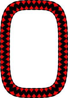 Red rectangular frame