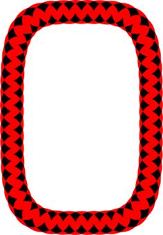 Rectangular red frame