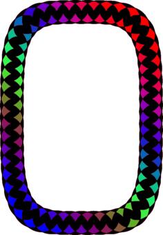 Rectangular frame in rainbow colors