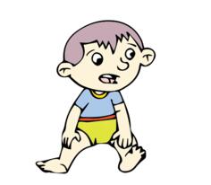Vector drawing of a kid