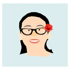Lady with hibiscus flower