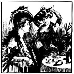 Society ladies having a coffee