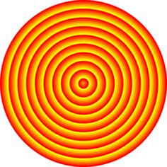 Round target with 48 circles
