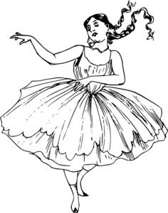 Lady dancing ballet