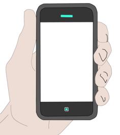 Hand holding cell phone