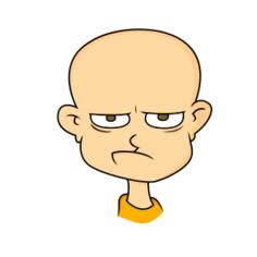 Face of an angry man