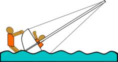 Sailing Capsizing Rescue Illustration