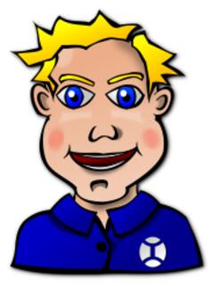 Happy blonde boy